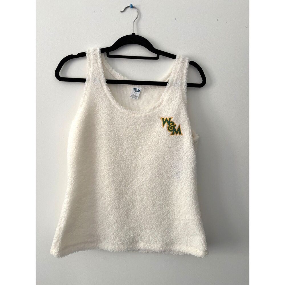 William & Mary Tribe Sherpa Fleece Tank Top Women's NWT Campus Sports Ivory